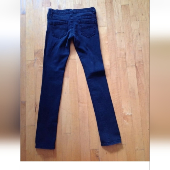 Rue 21 Girls Ash Black Jeans Size 1/2 Distressed - Picture 8 of 12